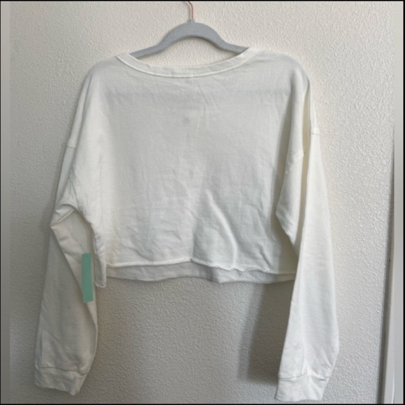 NWT Nordstrom abound cropped Henley sweatshirt - Picture 3 of 5